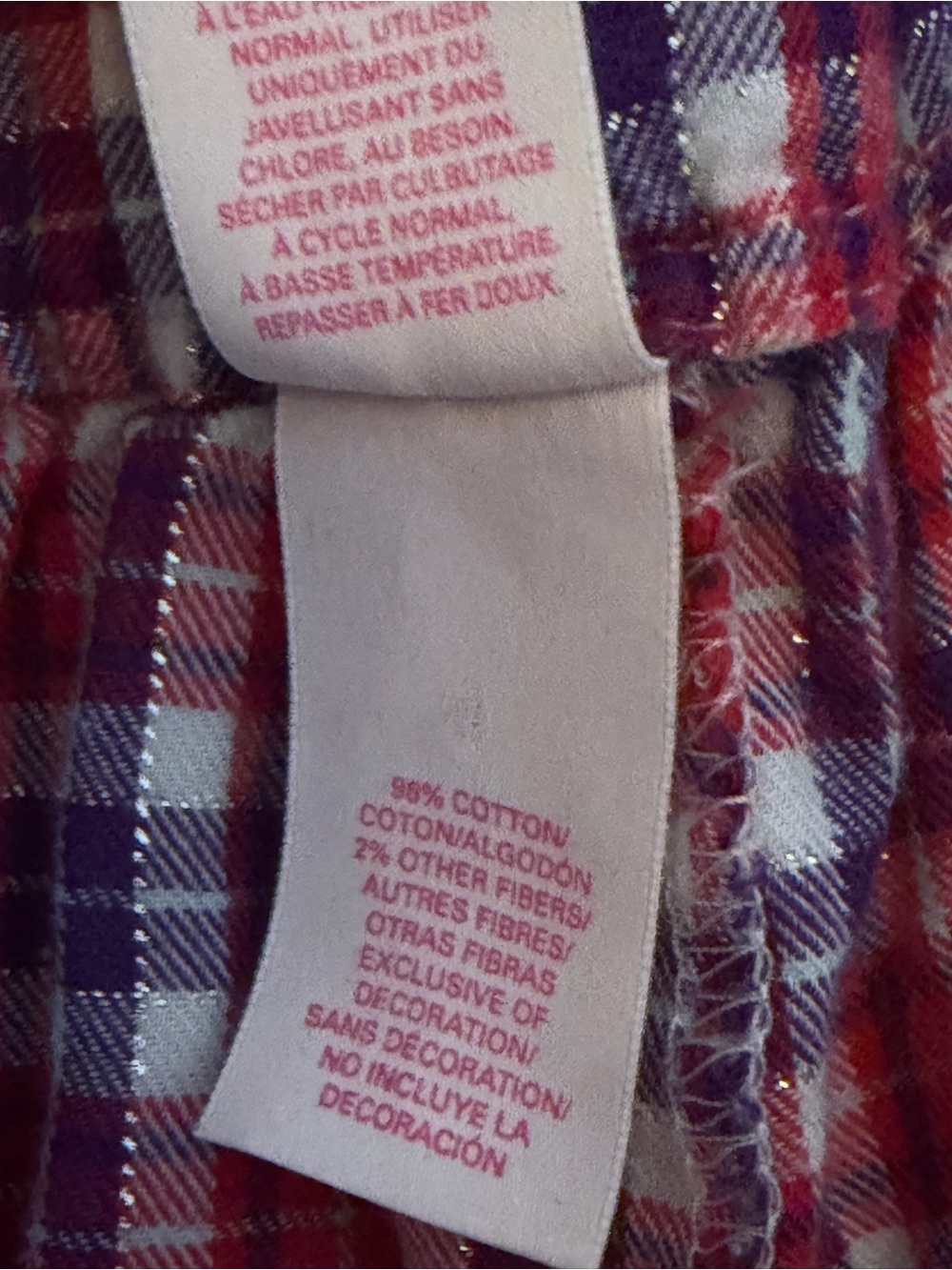 Victoria's Secret Red Plaid Pajama Set - Button-Up Top & Drawstring Pants cotton - Picture 4 of 15